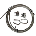 [35-0026] 1 CABLE DE ACERO 2MTS DE 3MM + 2 abrazaderas + 2 guardacabos - Acces. del kit Vela Sombreadora