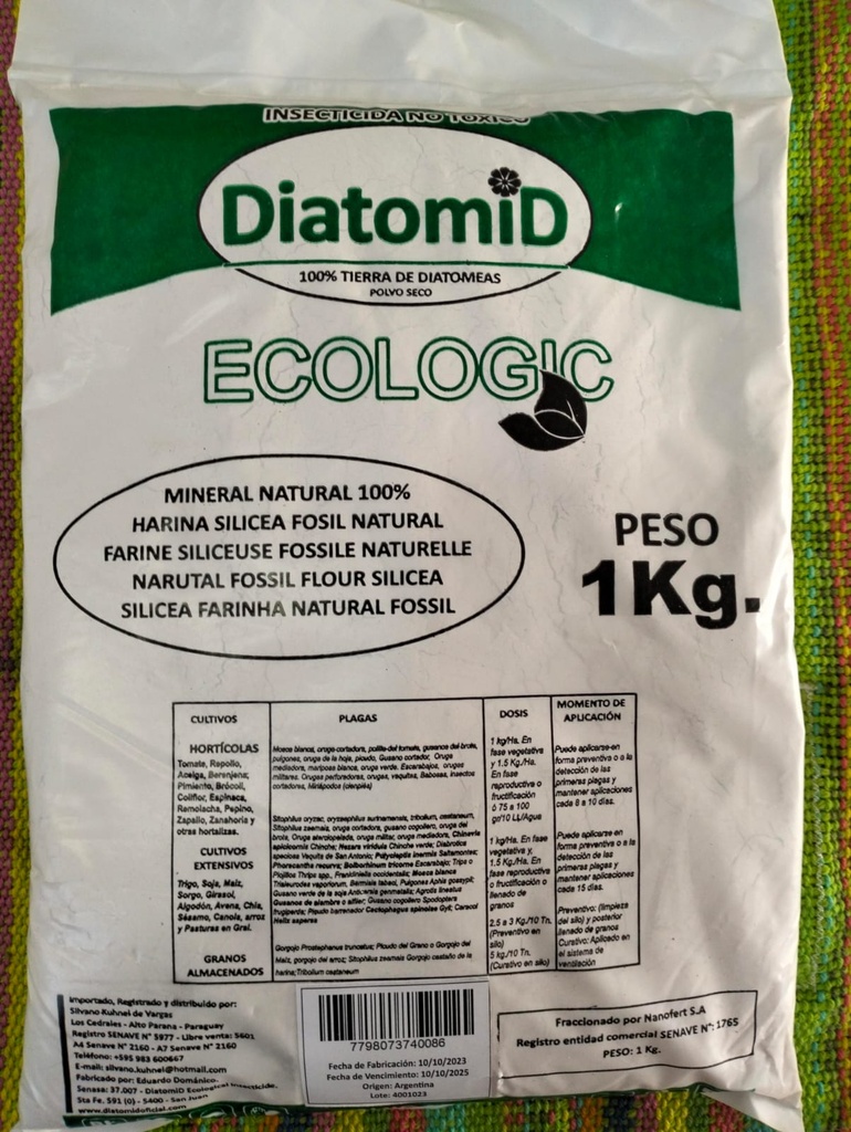 FERT. INSECTICIDA DIATOMID - 1KG - ECOLOGIC